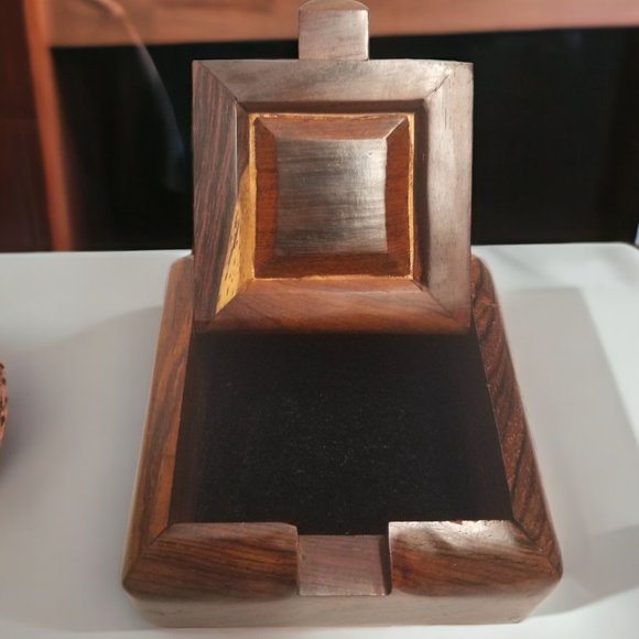 Handcrafted Wood Jewelry Box w/Hand-Painted Frog, A Colorful Storage Solution - Picture 6 of 16